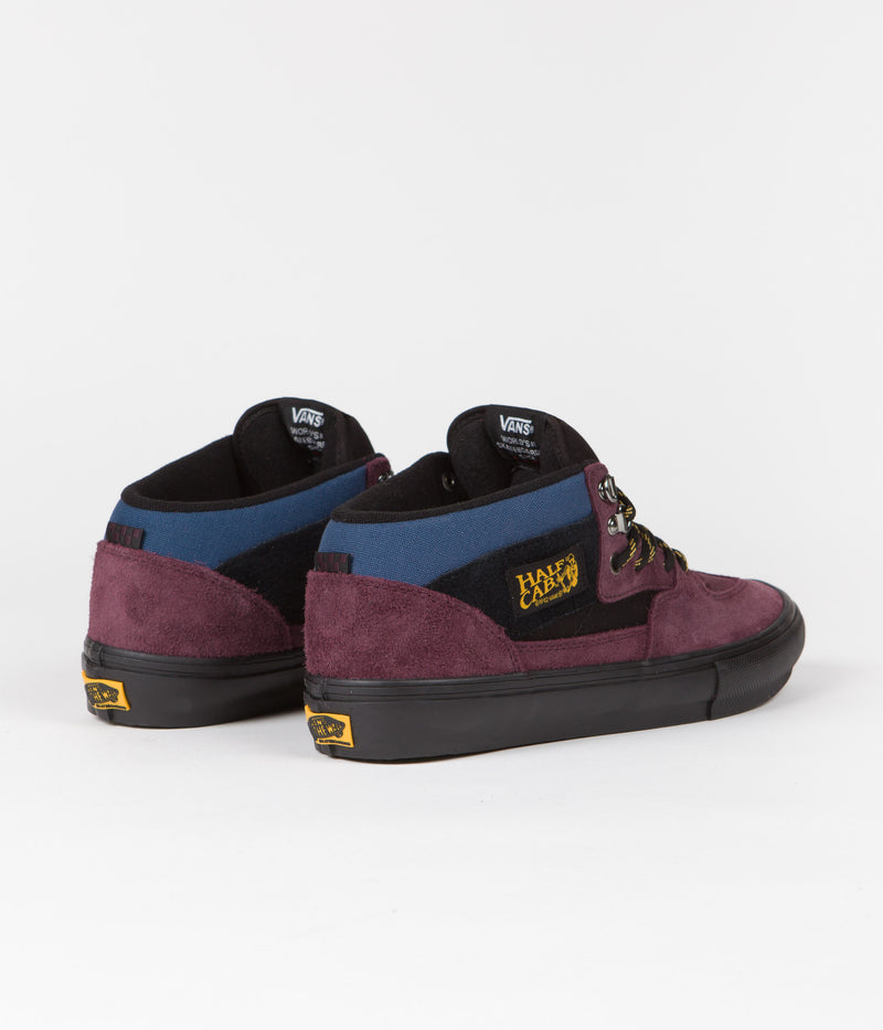 Vans Skate Half Cab Shoes in Outdoor Purple and Black