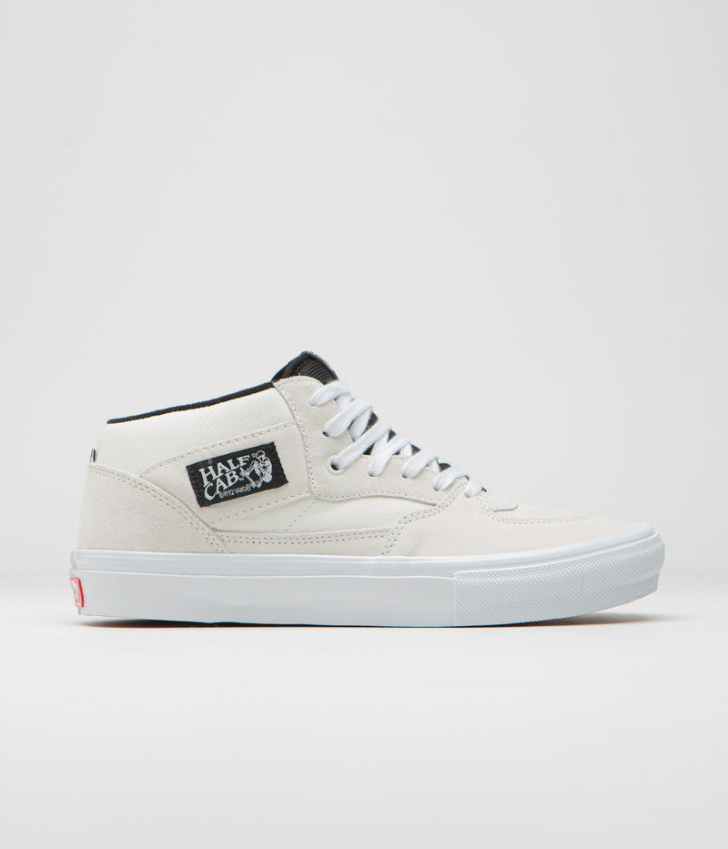 Vans Skate Half Cab Shoes in White and Black