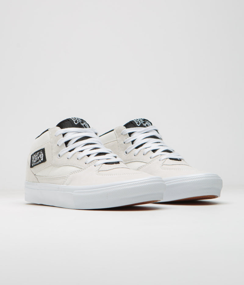 Vans Skate Half Cab Shoes in White and Black