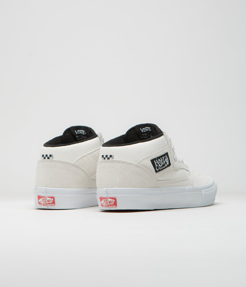 Vans Skate Half Cab Shoes in White and Black
