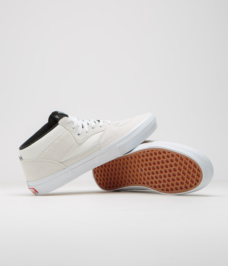 Vans Skate Half Cab Shoes in White and Black