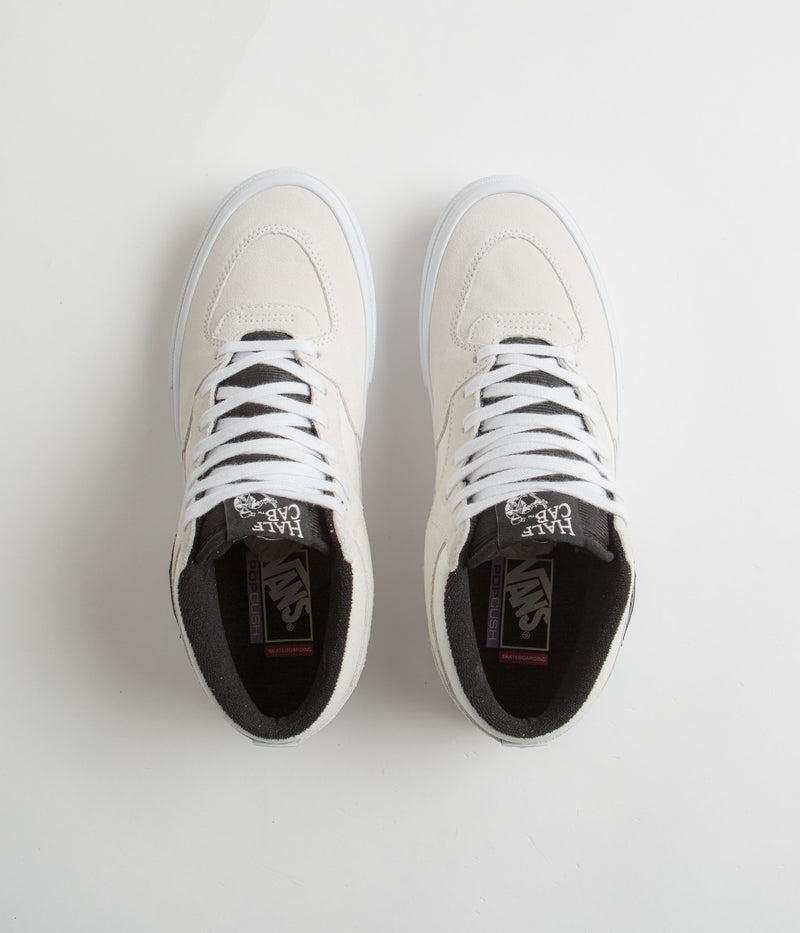Vans Skate Half Cab Shoes in White and Black