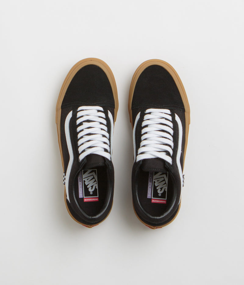 Vans Skate Old Skool Shoes in Black and Gum