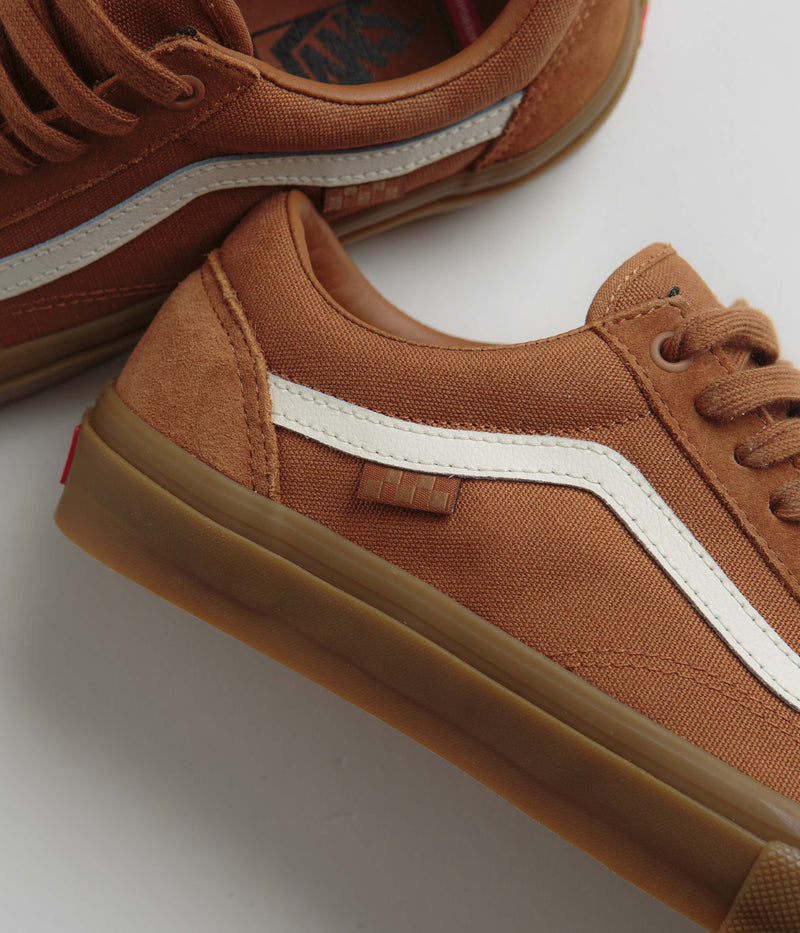 Vans Skate Old Skool Shoes in Brown and Gum