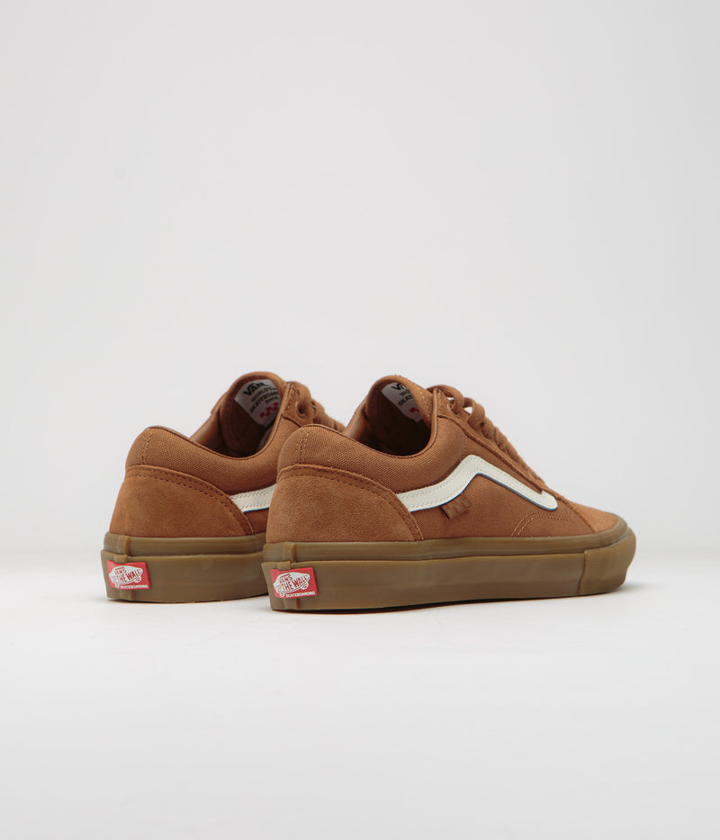 Vans Skate Old Skool Shoes in Brown and Gum