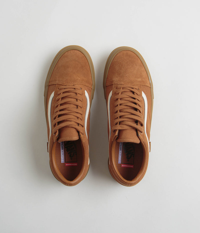 Vans Skate Old Skool Shoes in Brown and Gum