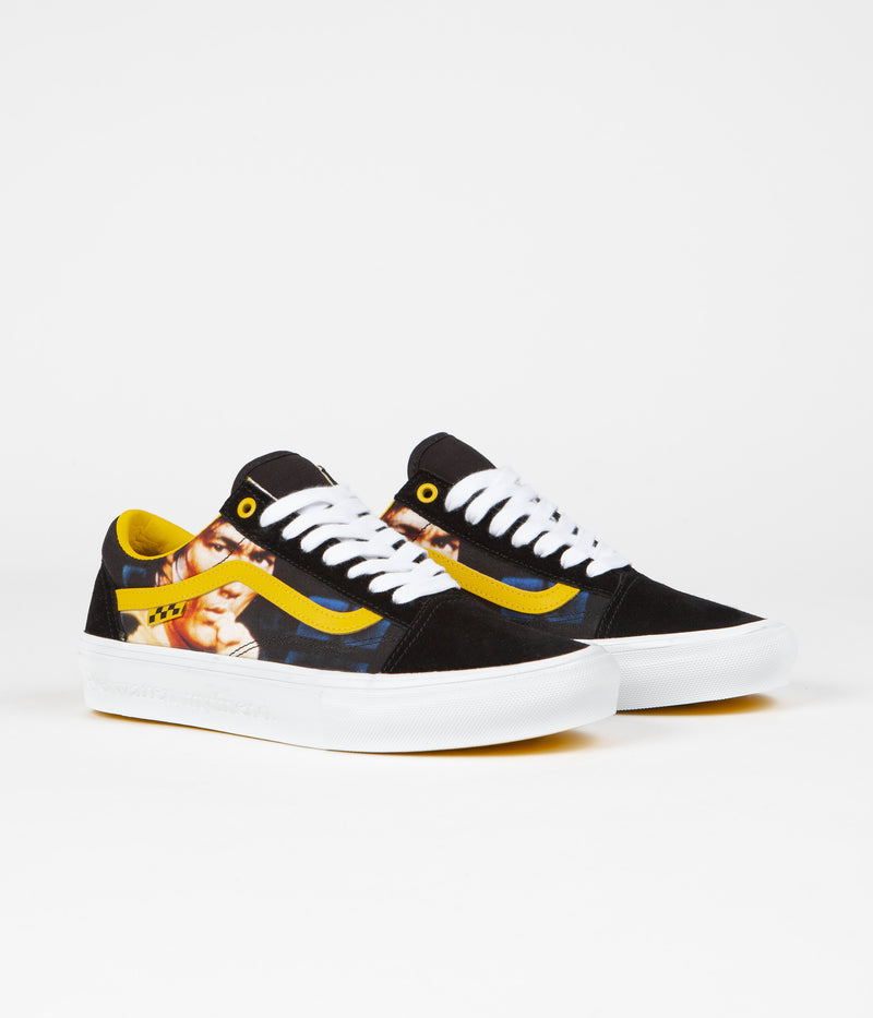Vans Skate Old Skool Shoes in (Bruce Lee) Black and Yellow