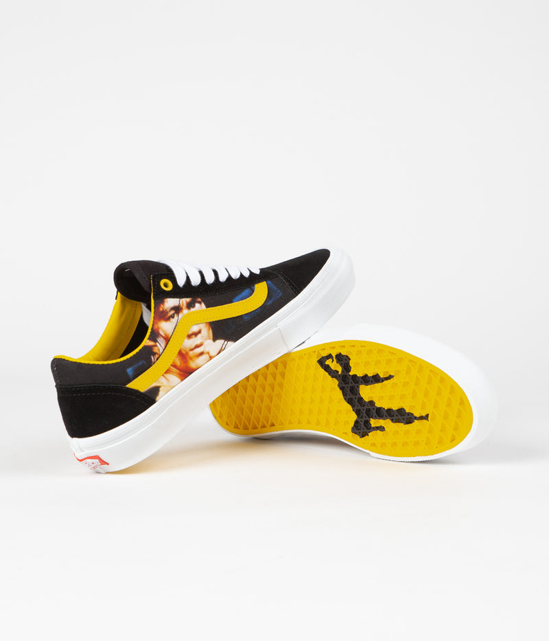 Vans Skate Old Skool Shoes in (Bruce Lee) Black and Yellow