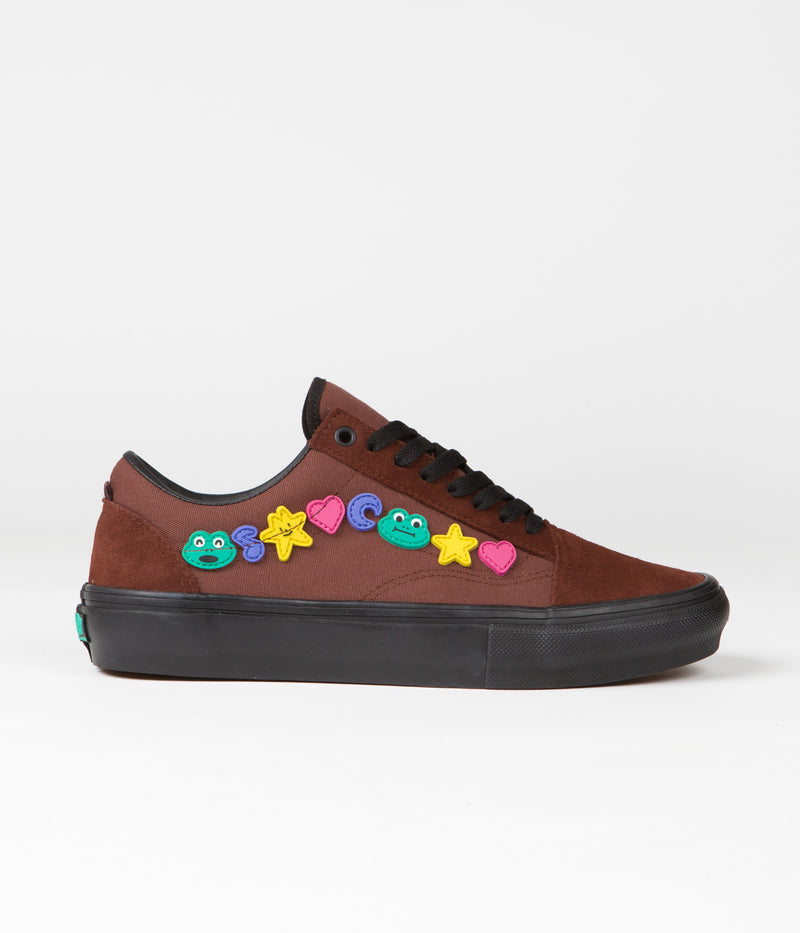 Vans Skate Old Skool Shoes in (Frog) Brown and Black