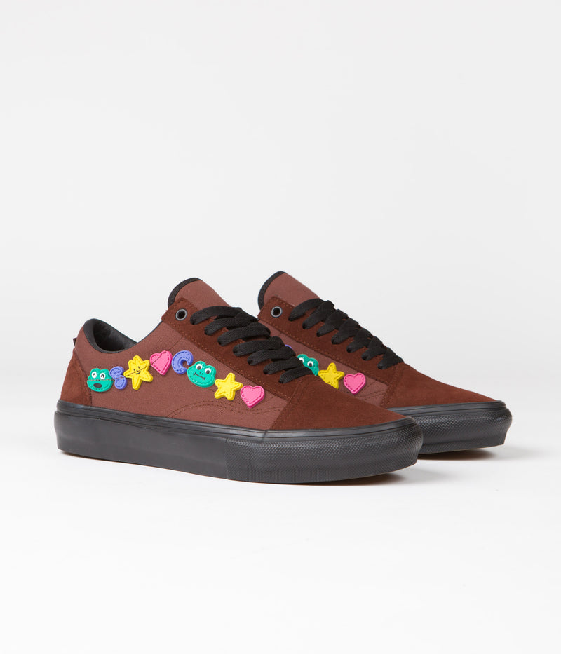 Vans Skate Old Skool Shoes in (Frog) Brown and Black