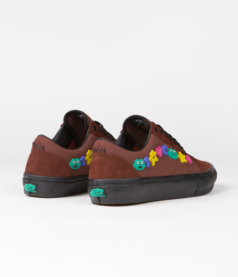 Vans Skate Old Skool Shoes in (Frog) Brown and Black