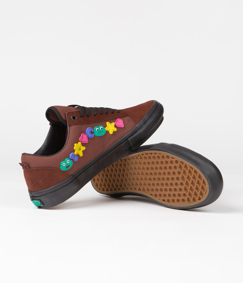 Vans Skate Old Skool Shoes in (Frog) Brown and Black
