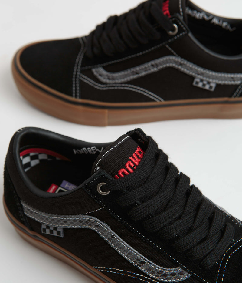 Vans Skate Old Skool Shoes in (Hockey Skateboards) Black and Snake