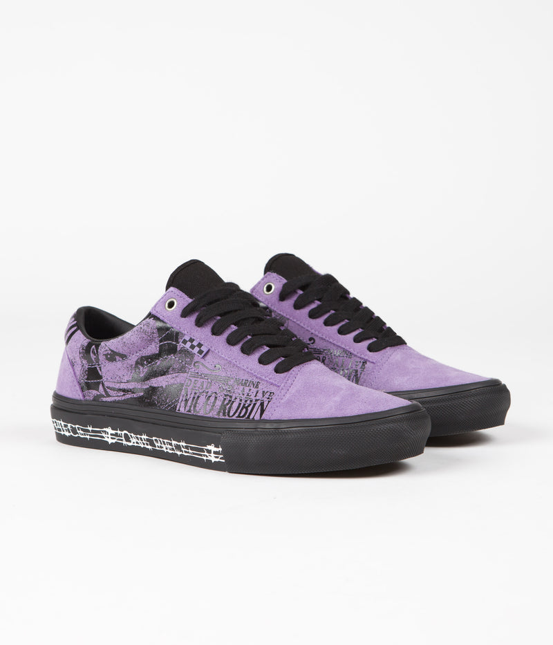 Vans Skate Old Skool Shoes in (One Piece Wanted Nico) Robin Purple