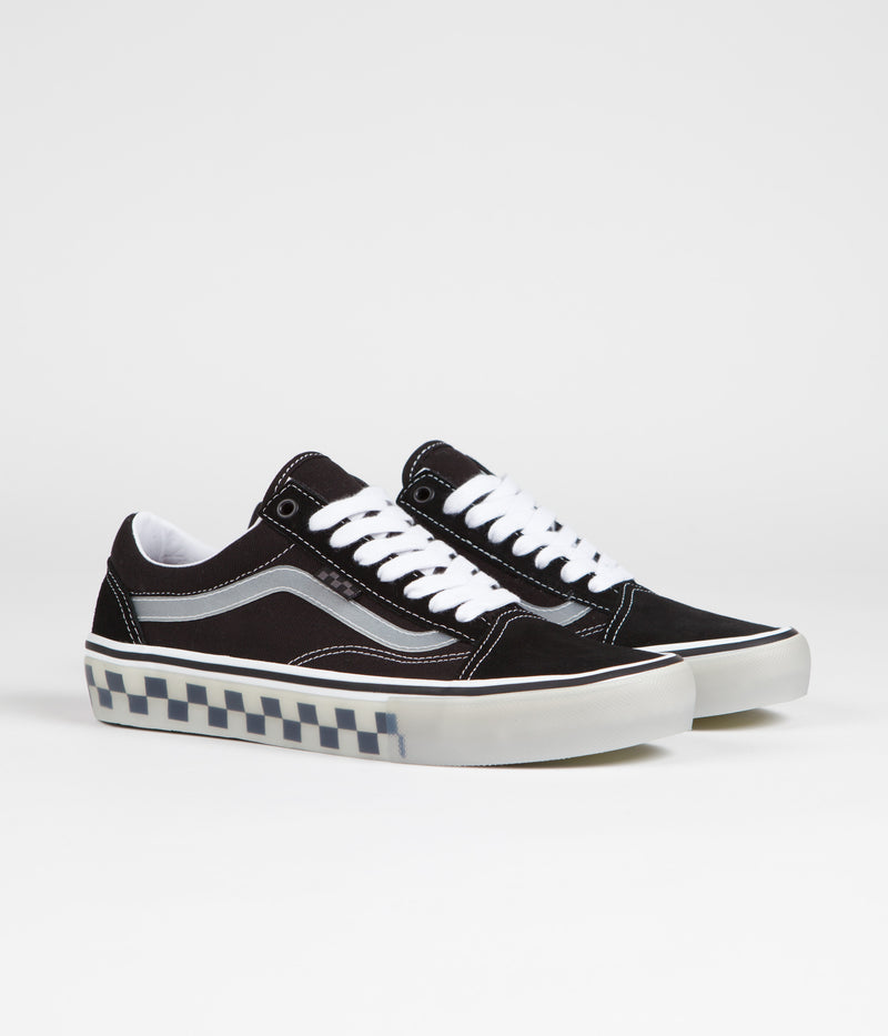 Vans Skate Old Skool Shoes in Translucent Rubber Black and Clear
