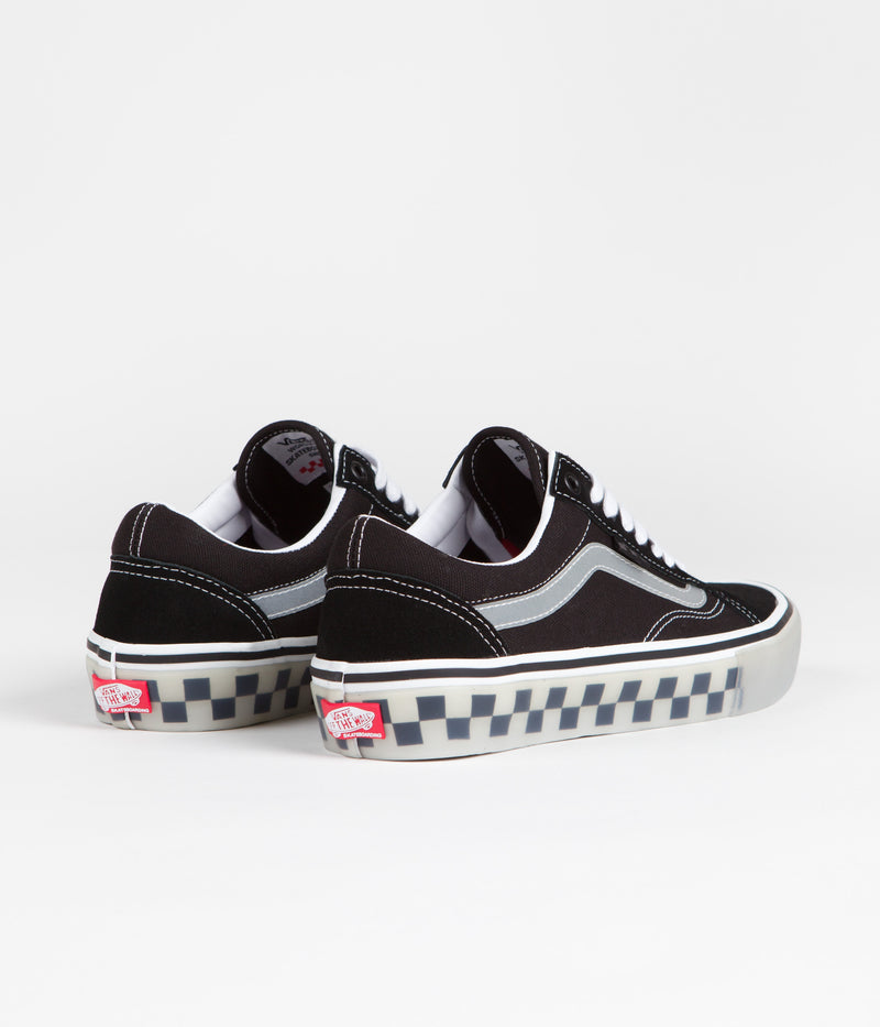Vans Skate Old Skool Shoes in Translucent Rubber Black and Clear