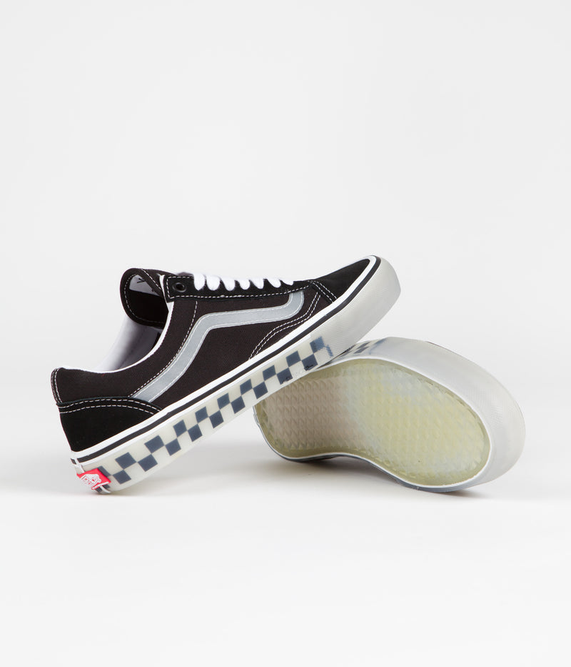 Vans Skate Old Skool Shoes in Translucent Rubber Black and Clear