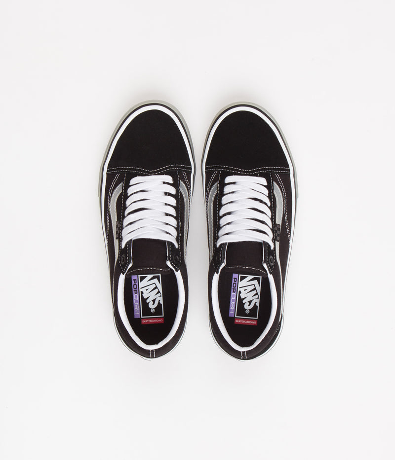 Vans Skate Old Skool Shoes in Translucent Rubber Black and Clear