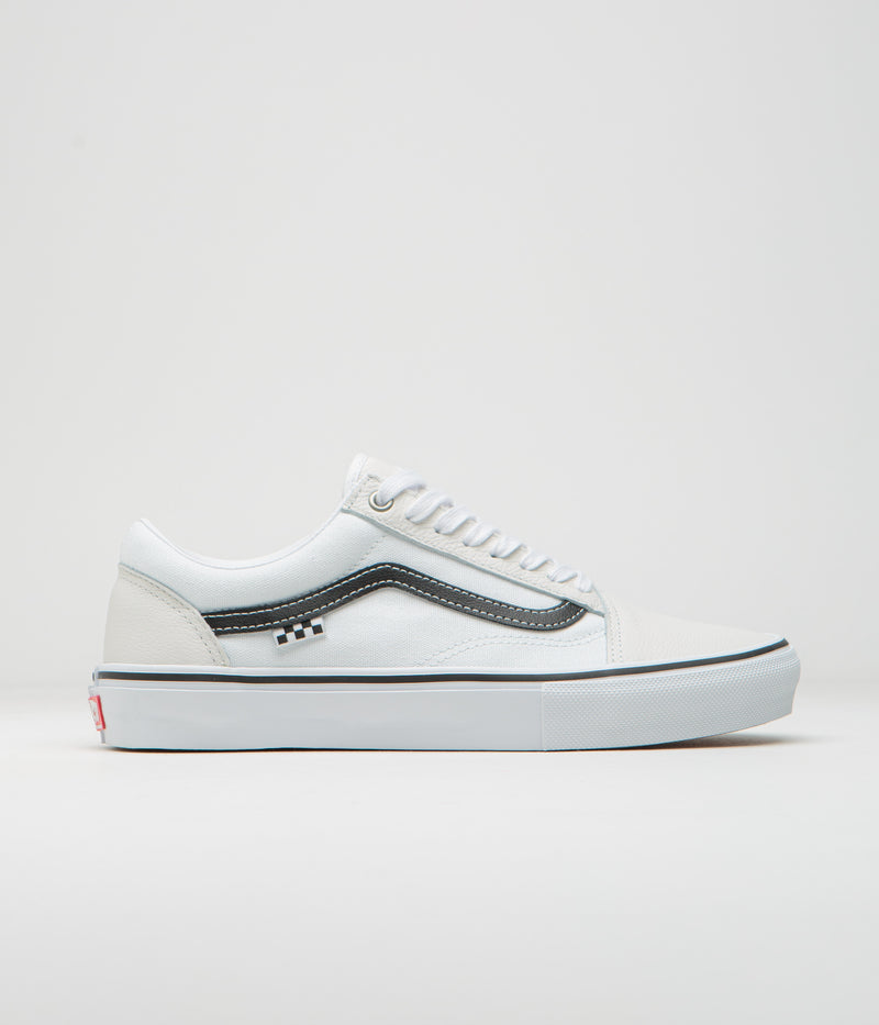 Vans Skate Old Skool Shoes in White and White
