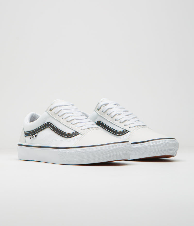 Vans Skate Old Skool Shoes in White and White