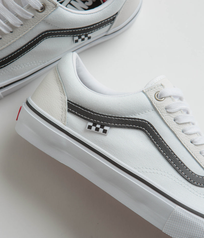 Vans Skate Old Skool Shoes in White and White