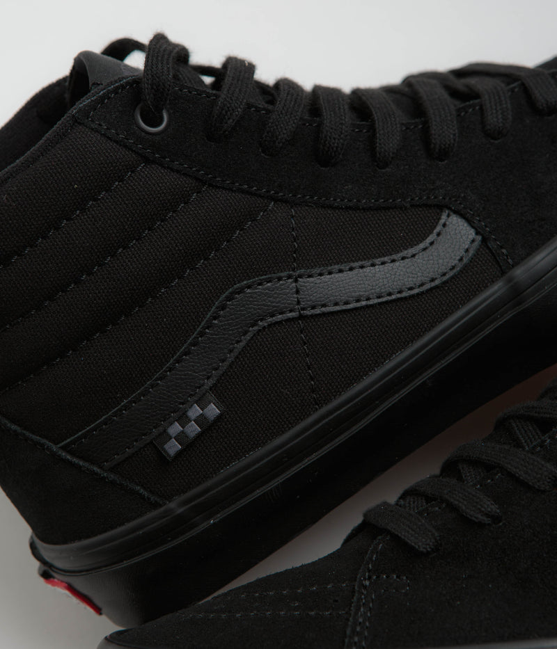 Vans Skate SK8-Hi Shoes in Black and Black