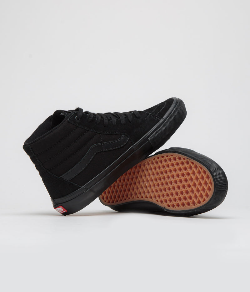 Vans Skate SK8-Hi Shoes in Black and Black