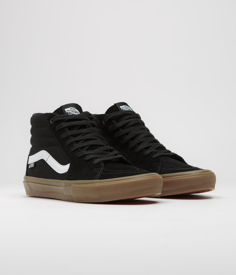 Vans Skate SK8-Hi Shoes in Black and Gum