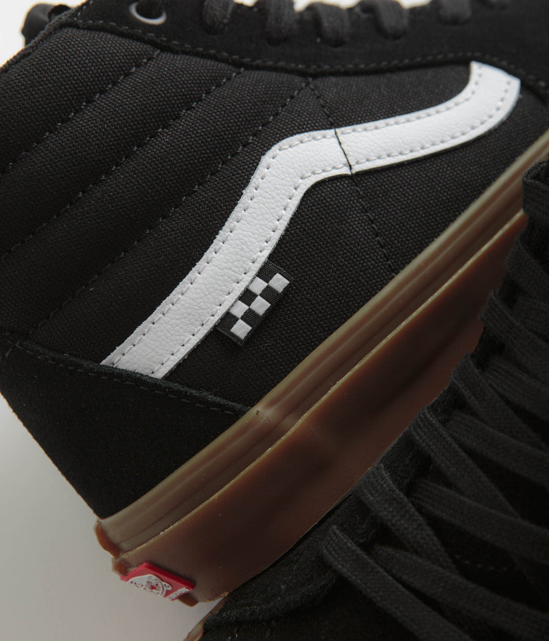 Vans Skate SK8-Hi Shoes in Black and Gum