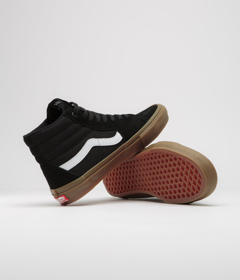 Vans Skate SK8-Hi Shoes in Black and Gum