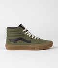 Vans Skate SK8-Hi Shoes in Green and Gum