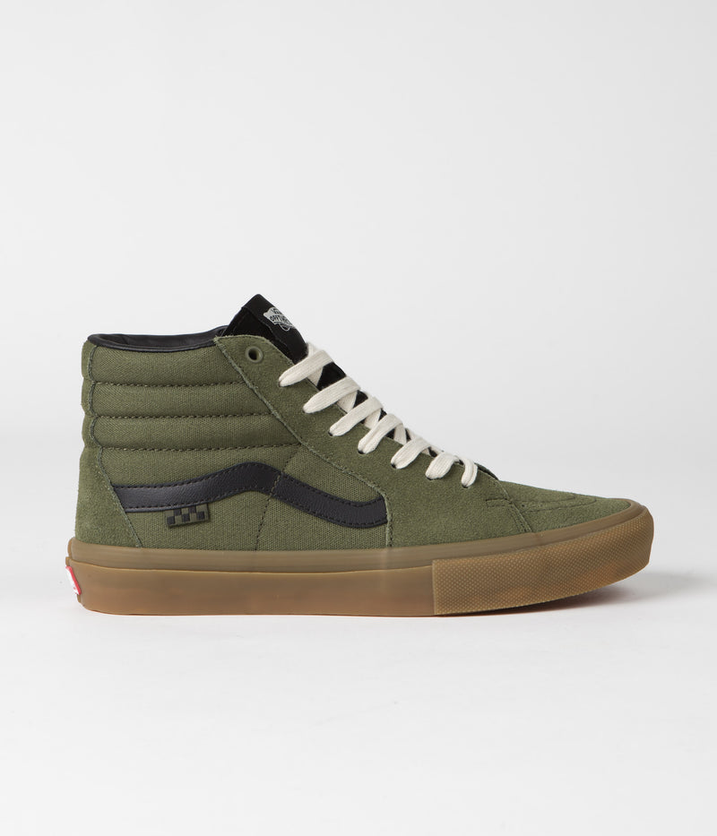 Vans Skate SK8-Hi Shoes in Green and Gum