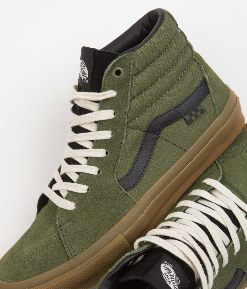 Vans Skate SK8-Hi Shoes in Green and Gum