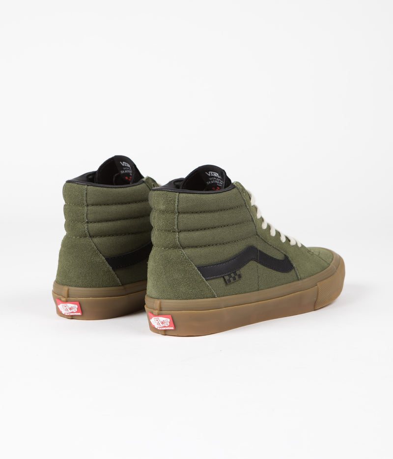 Vans Skate SK8-Hi Shoes in Green and Gum