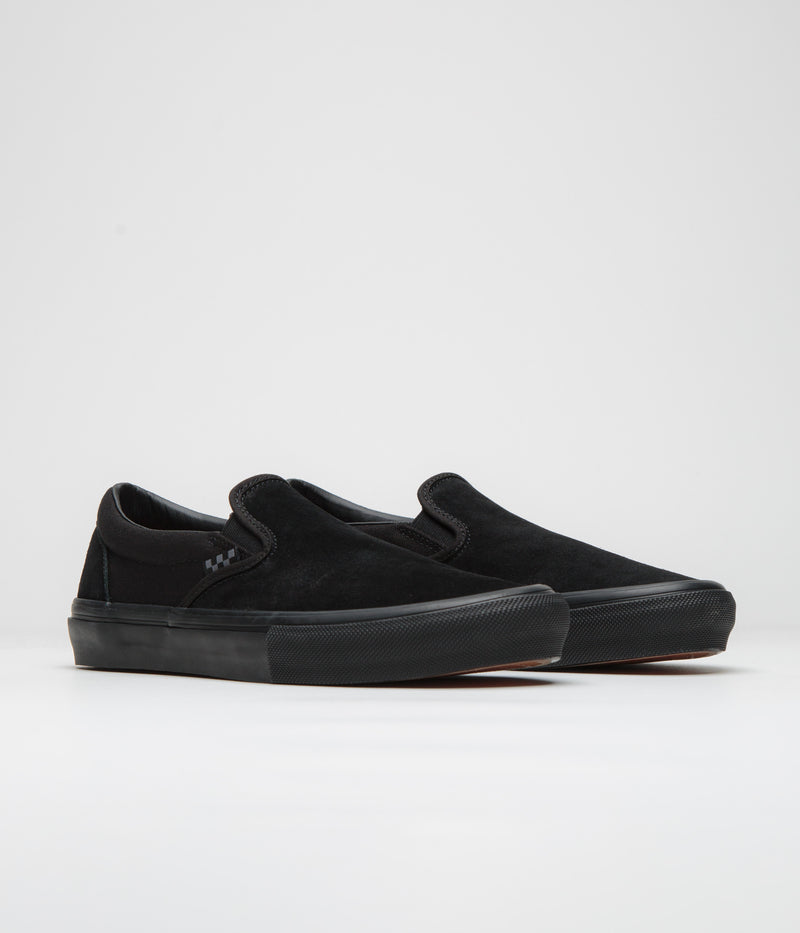Vans Skate Slip-On Shoes in Black and Black