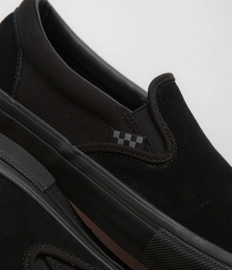 Vans Skate Slip-On Shoes in Black and Black