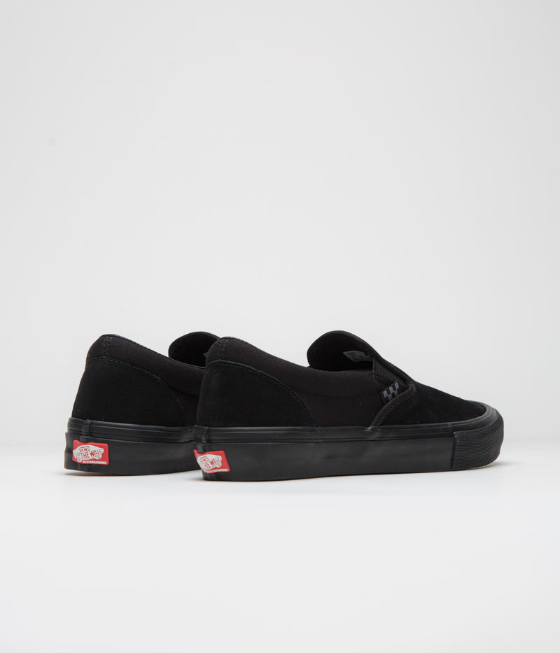 Vans Skate Slip-On Shoes in Black and Black