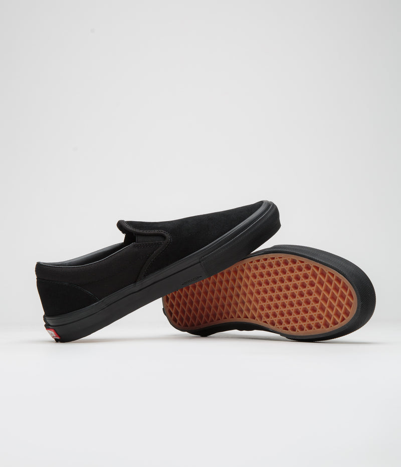 Vans Skate Slip-On Shoes in Black and Black