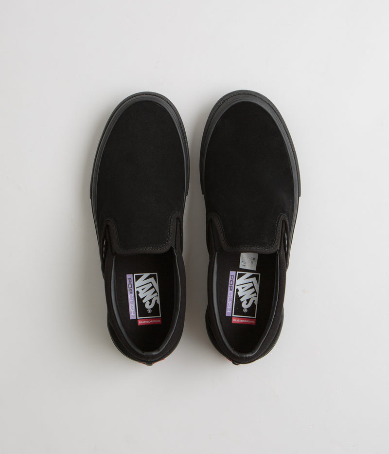 Vans Skate Slip-On Shoes in Black and Black
