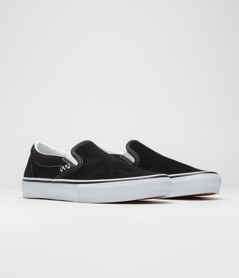 Vans Skate Slip-On Shoes in Black and White