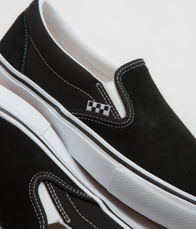Vans Skate Slip-On Shoes in Black and White