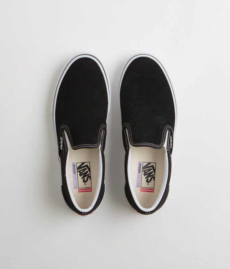 Vans Skate Slip-On Shoes in Black and White