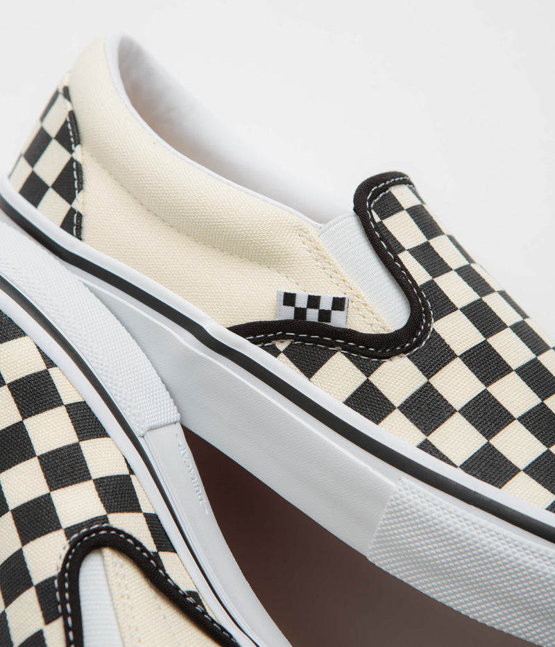 Vans Skate Slip-On Shoes in (Checkerboard) Black and Off White
