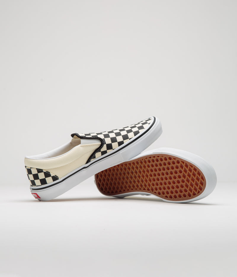 Vans Skate Slip-On Shoes in (Checkerboard) Black and Off White