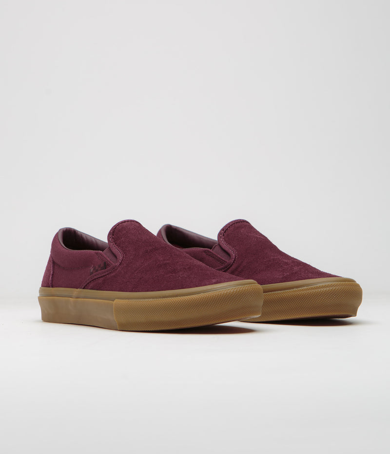 Vans Skate Slip-On Shoes in Port and Gum