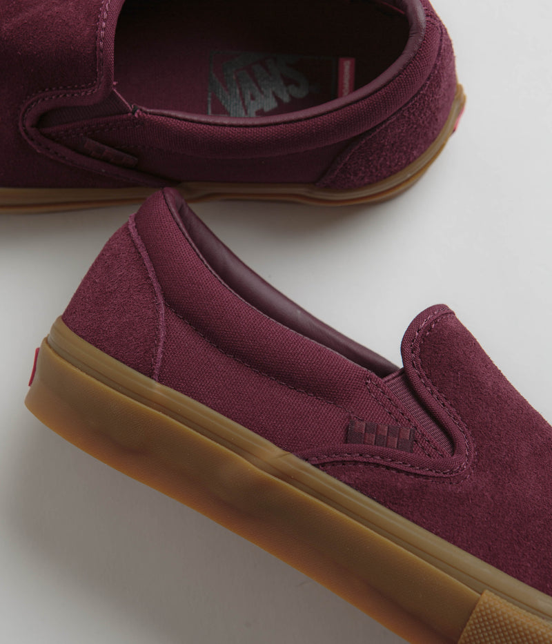 Vans Skate Slip-On Shoes in Port and Gum