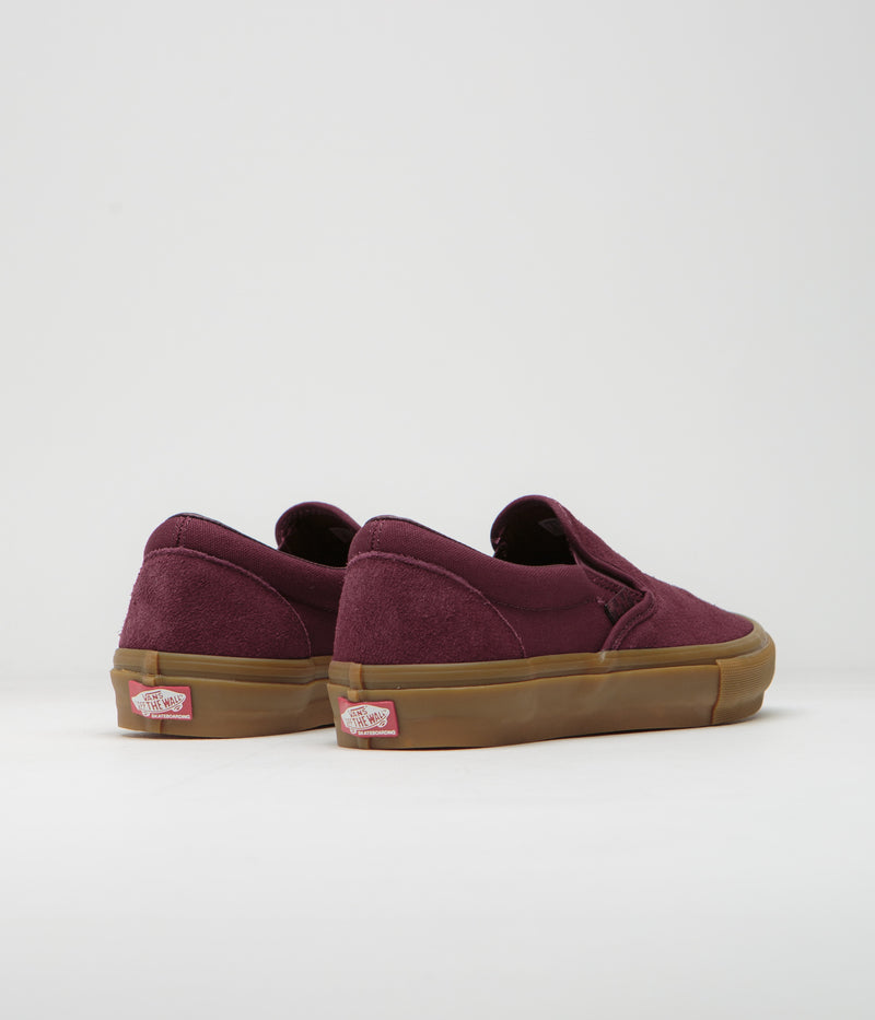 Vans Skate Slip-On Shoes in Port and Gum