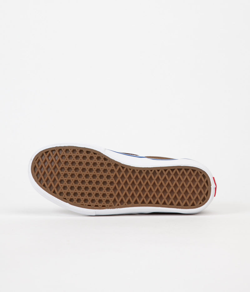 Vans Slip On Pro Two Tone Shoes in Coffee Bean and Teak