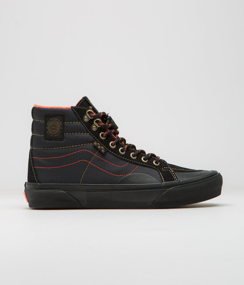 Vans x Spitfire Skate Sk8-Hi Reissue Shoes in Black and Flame