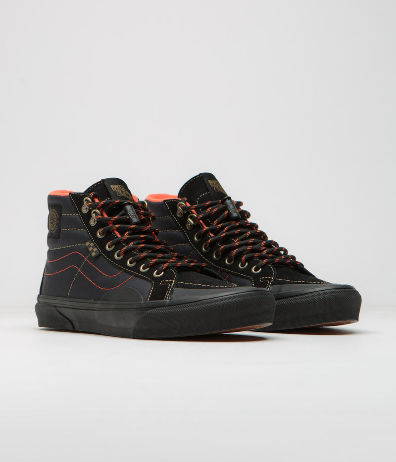 Vans x Spitfire Skate Sk8-Hi Reissue Shoes in Black and Flame